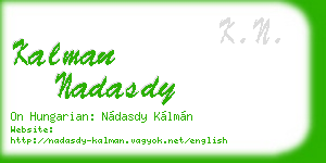 kalman nadasdy business card